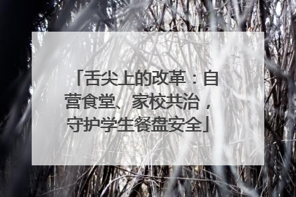 舌尖上的改革：自营食堂、家校共治，守护学生餐盘安全