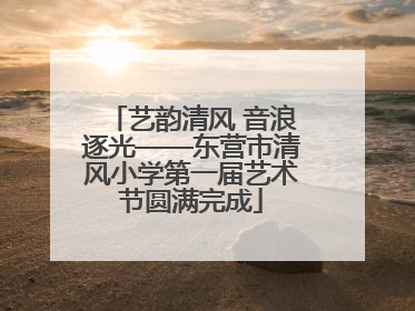 艺韵清风 音浪逐光——东营市清风小学第一届艺术节圆满完成