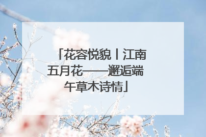 花容悦貌丨江南五月花——邂逅端午草木诗情