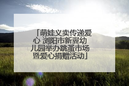 萌娃义卖传递爱心 浏阳市新翼幼儿园举办跳蚤市场暨爱心捐赠活动