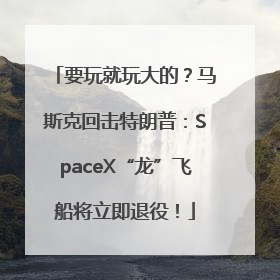要玩就玩大的？马斯克回击特朗普：SpaceX“龙”飞船将立即退役！
