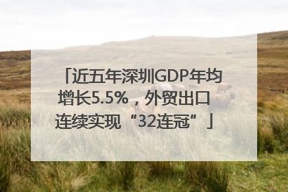 近五年深圳GDP年均增长5.5%，外贸出口连续实现“32连冠”