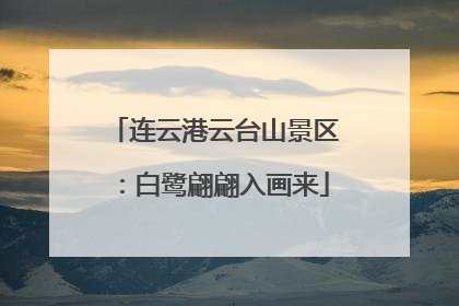 连云港云台山景区：白鹭翩翩入画来