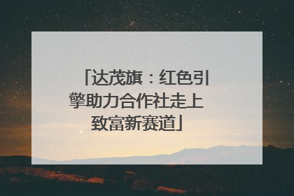 达茂旗：红色引擎助力合作社走上致富新赛道