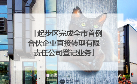 起步区完成全市首例合伙企业直接转型有限责任公司登记业务