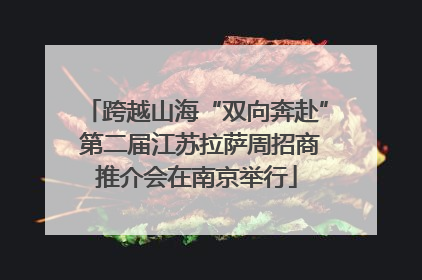 跨越山海“双向奔赴” 第二届江苏拉萨周招商推介会在南京举行