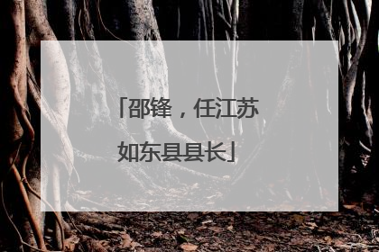 邵锋，任江苏如东县县长