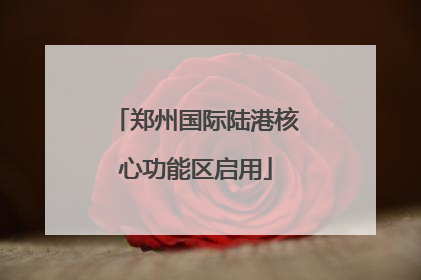 郑州国际陆港核心功能区启用