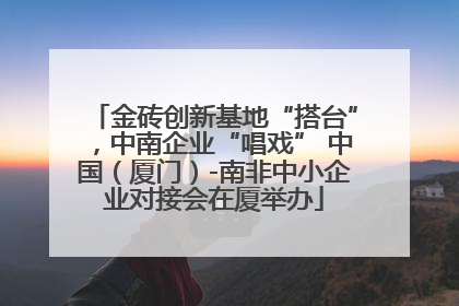 金砖创新基地“搭台”，中南企业“唱戏” 中国（厦门）-南非中小企业对接会在厦举办