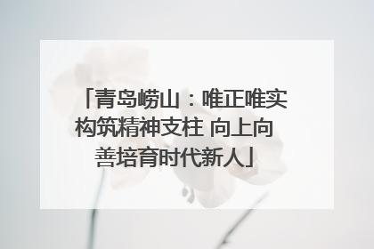 青岛崂山：唯正唯实构筑精神支柱 向上向善培育时代新人