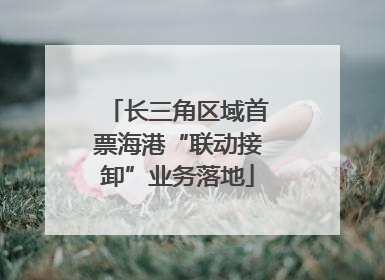 长三角区域首票海港“联动接卸”业务落地