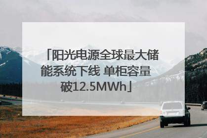 阳光电源全球最大储能系统下线 单柜容量破12.5MWh