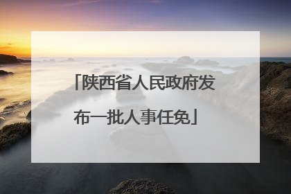 陕西省人民政府发布一批人事任免