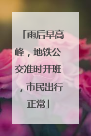 雨后早高峰，地铁公交准时开班，市民出行正常