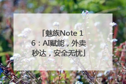 魅族Note 16：AI赋能，外卖秒达，安全无忧