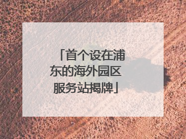 首个设在浦东的海外园区服务站揭牌