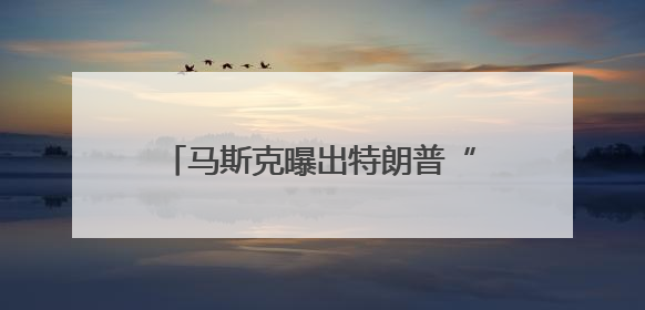 马斯克曝出特朗普“大料”：他的名字在爱泼斯坦档案中！