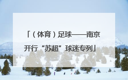（体育）足球——南京开行“苏超”球迷专列