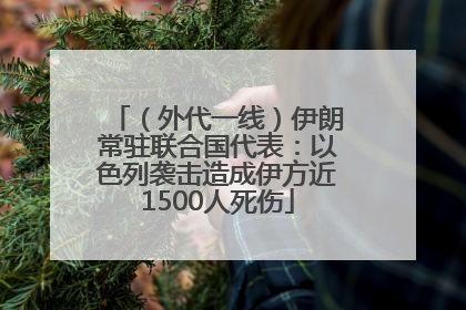 （外代一线）伊朗常驻联合国代表：以色列袭击造成伊方近1500人死伤