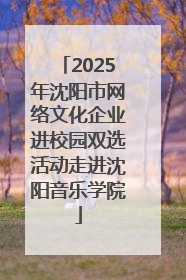 2025年沈阳市网络文化企业进校园双选活动走进沈阳音乐学院