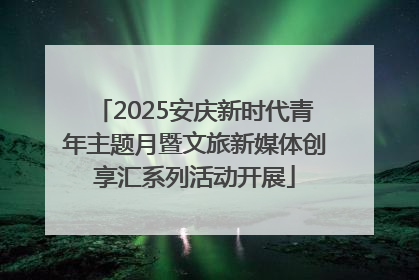 2025安庆新时代青年主题月暨文旅新媒体创享汇系列活动开展