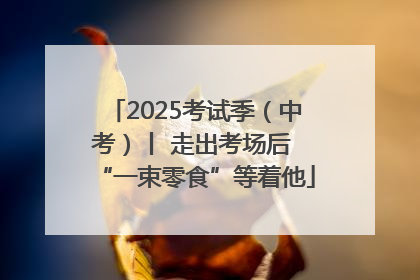 2025考试季（中考）丨 走出考场后 “一束零食”等着他