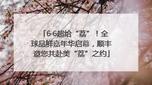 6·6超给“荔”！全球品鲜嘉年华启幕，顺丰邀您共赴美“荔”之约